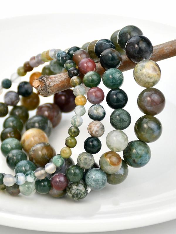 Vintage Natural Stone Beaded Bracelet, Fashion Accessories for Both Men & Women, Simple Jewelry for Party, Daily Clothing Decor, Trendy All-match & Exquisite Jewelry for Birthday Festival Gift