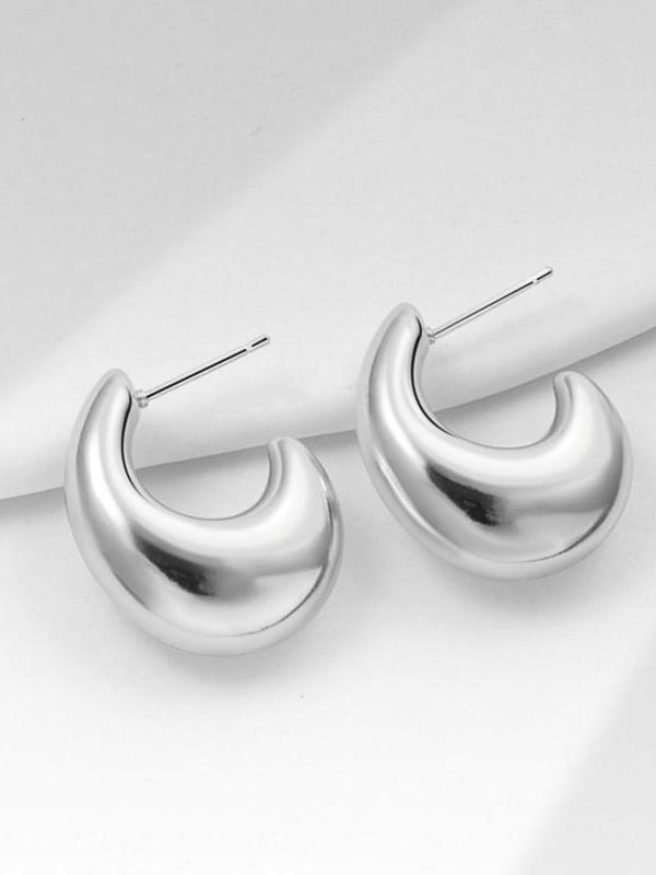 Women's Elegant Water Drop Shaped Stud Earrings, 1 Pair Minimalist Retro Trendy Stud Earrings, Vintage Jewelry for Daily & Party Decor