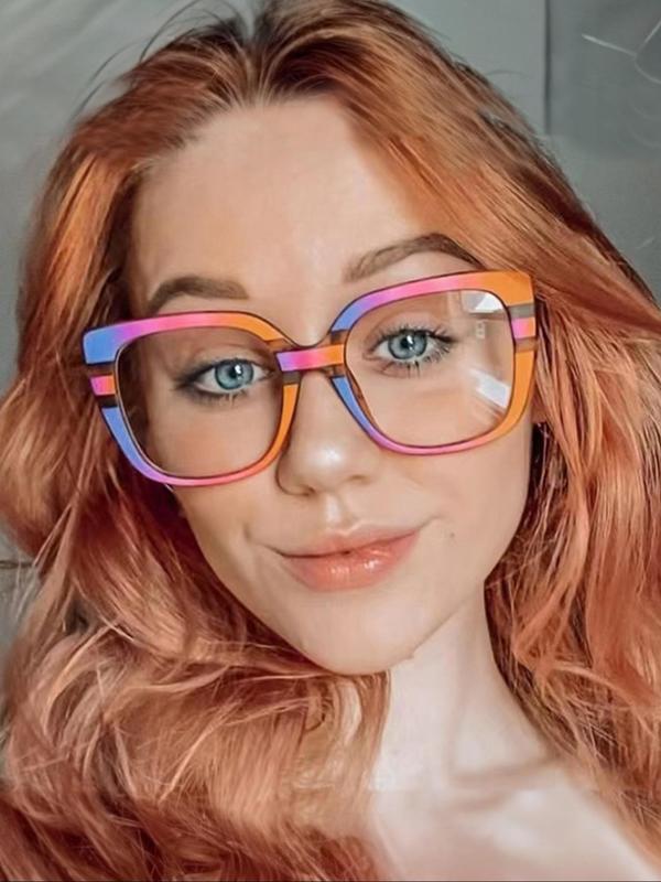 Spring Summer New Minimalist Casual Tortoiseshell Eyeglasses for Women for Everyday Use, Trendy Large Square Frame Glasses trends 2024, Cool Female Male Accessories Back To School