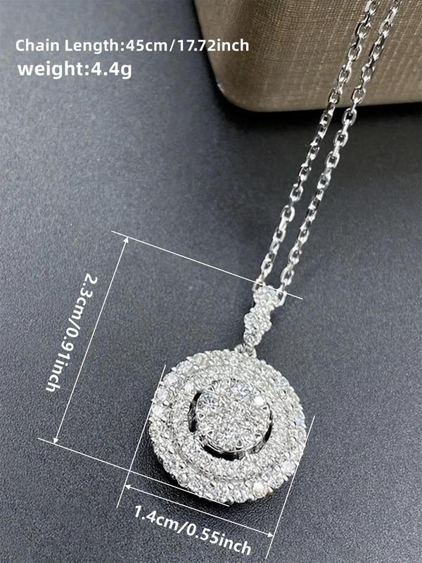 Elegant Rhinestone Decorated Pendant Necklace for Women for Gift,  Fashion All-match Accessory, Trendy Accessories for Party and Daily Life without Box