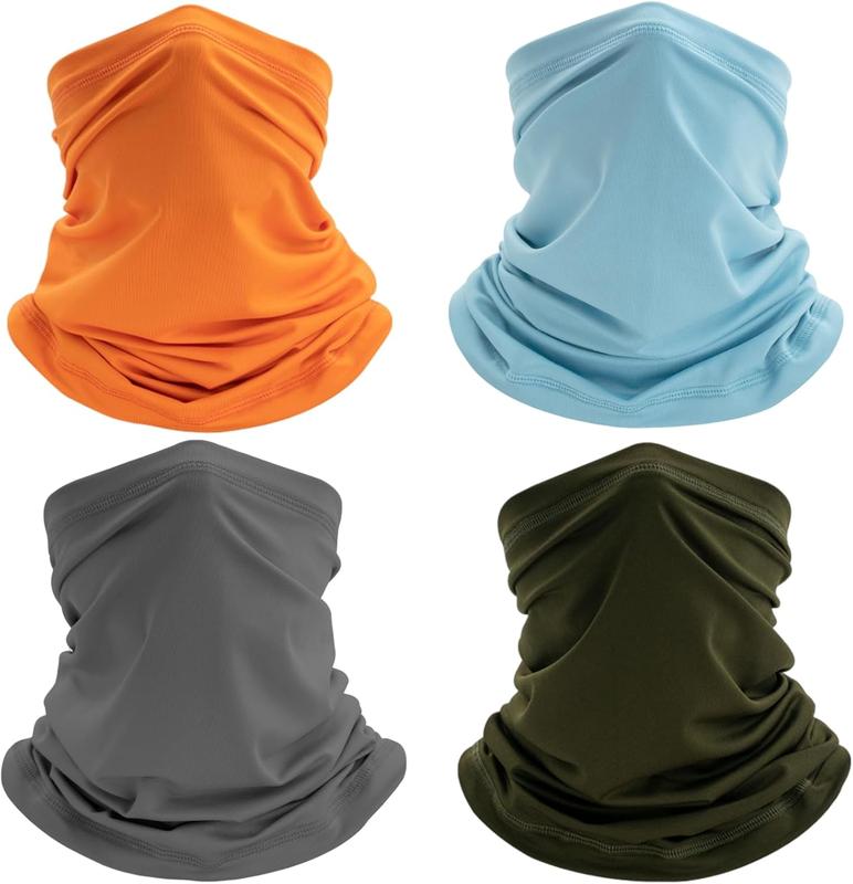 4 Pack Neck Gaiter Face Mask : Balaclava Face Cover Bandana & Gator Mask Headband Scarf  for Men Women