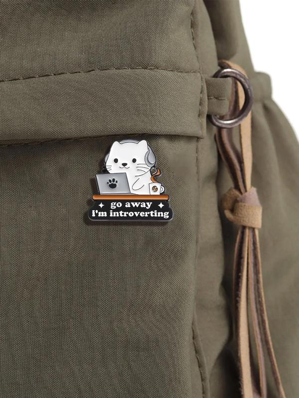 Cute Cat Design Brooch, 2024 New Style Alloy Badge for Daily Clothing Decor, Clothes Accessories for Women & Men,  Enamel Pin Suitable for Backpacks, Jeans, Scarves, Hats Decoration