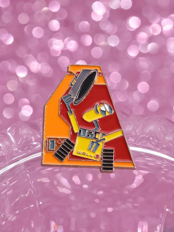 Cartoon Robot Design Brooch, Cute Enamel Pin for Backpacks, Jeans, Scarves, Hats Decoration, Fashion All-match Accessories for Men & Women