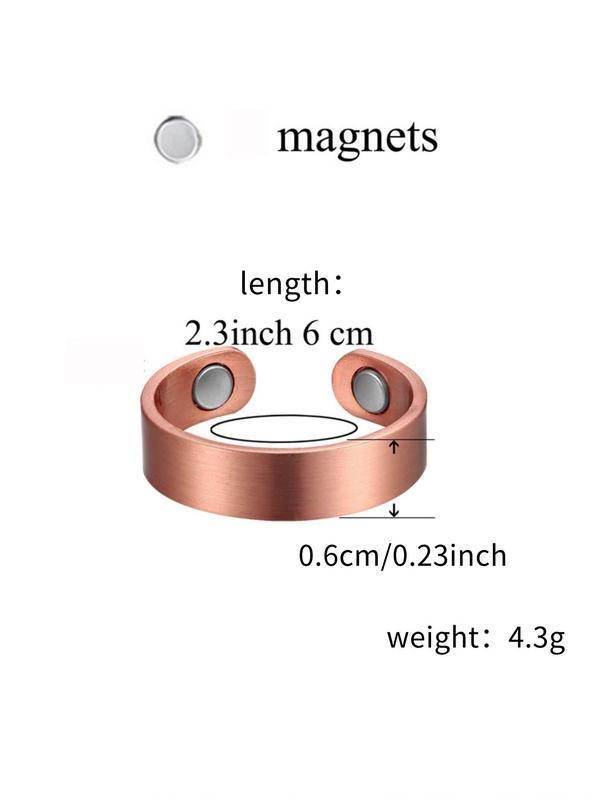 Fashion Minimalist Magnetic Ring,  Adjustable Classic Design Ring As Gift for Women & Men, Fashion Accessories for Daily Wear, Trendy All-match & Exquisite Jewelry for Birthday Gift