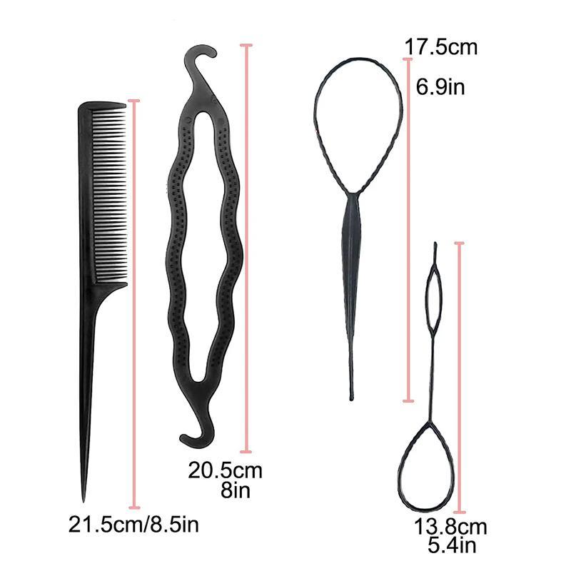 Hair Styling Accessories, 759pcs set Hair Bands ＆braiding Hair Fixers ＆ Hair Curling Tools for Thick Curly Hair