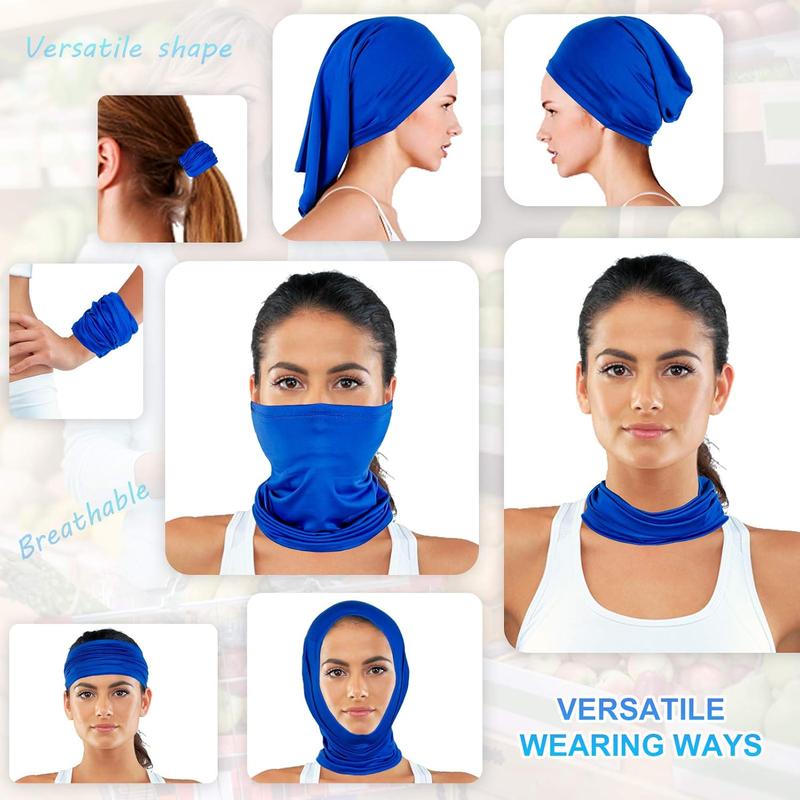 4 Pack Neck Gaiter Face Mask : Balaclava Face Cover Bandana & Gator Mask Headband Scarf  for Men Women