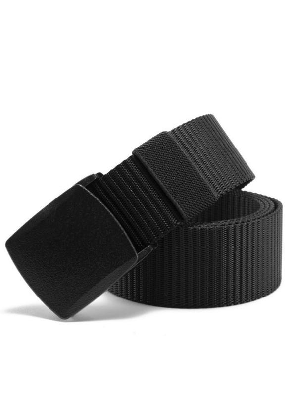 Men's Automatic Buckle Nylon Belt, Casual Waistband for Jeans Trousers, Fashion Belt for Party, Daily Clothing Decor, Trendy All-match & Exquisite Belt for Gift