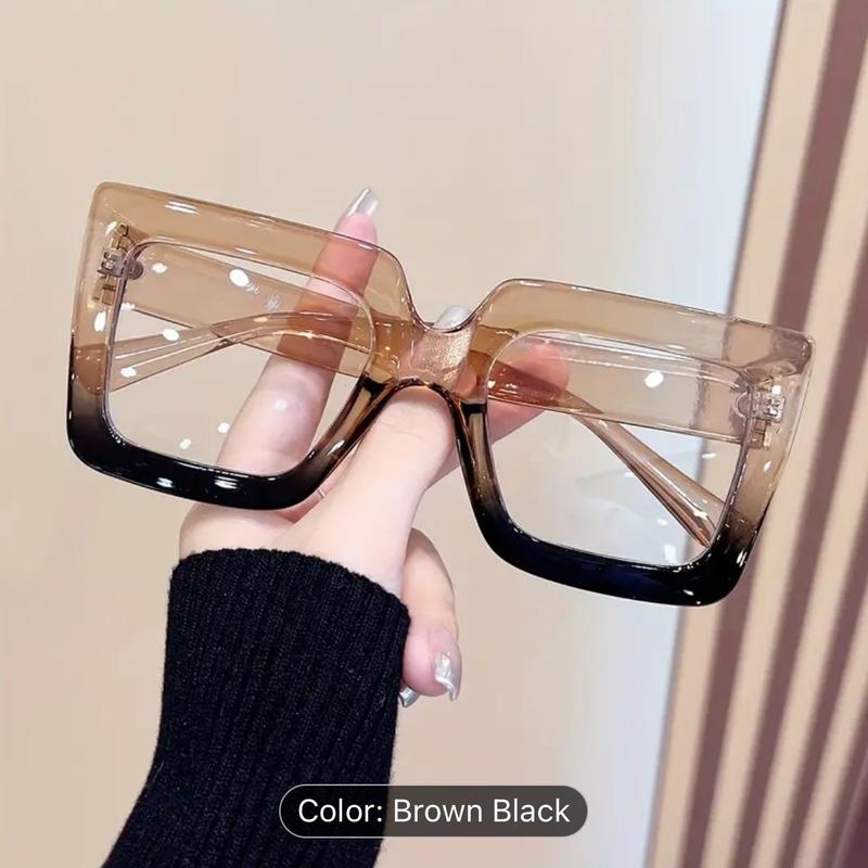 Oversized Square Frame Glasses for Women - Fashion Accessory