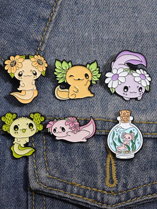 Cute Cartoon Animal Design Brooch, Fashion Alloy Badge for Daily Clothing Decor, Trendy All-match & Exquisite Brooch for Birthday Gift