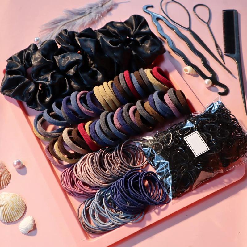 Hair Styling Accessories, 759pcs set Hair Bands ＆braiding Hair Fixers ＆ Hair Curling Tools for Thick Curly Hair