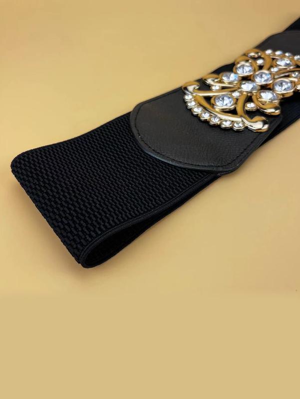 1 count Luxury Fashionable Rhinestone Studded Wide Women's Belt Plus Size Available for Coats and Dresses