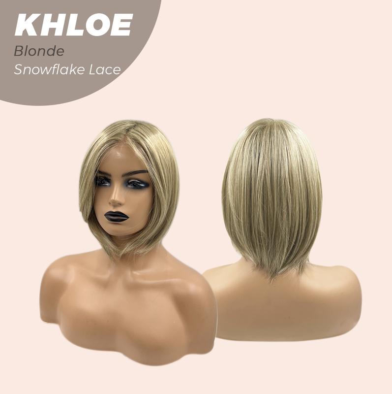 JBEXTENSION 12 Inches Bob Cut Pre-Cut Snowflake Lace Frontlace Glueless Wig KHLOE LACE