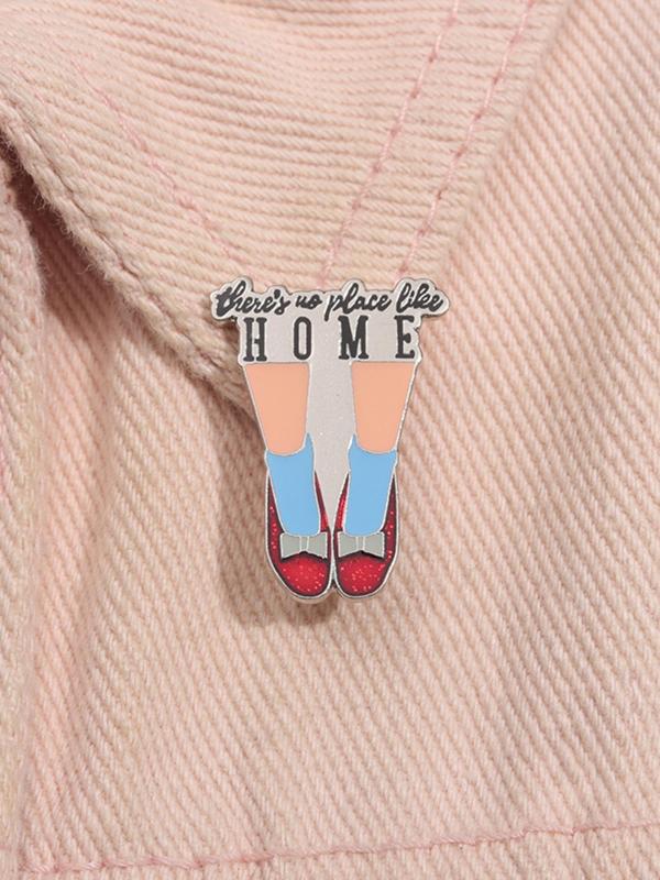 Glittering Red Shoes Enamel Pin, Cute Brooch for Women & Men, Fashion Accessories for Party, Daily Clothing Decor, Trendy All-match & Exquisite Brooch for Birthday Gift