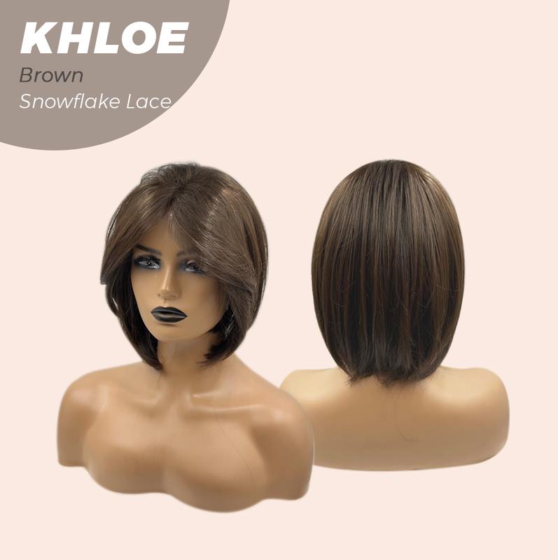 JBEXTENSION 12 Inches Bob Cut Pre-Cut Snowflake Lace Frontlace Glueless Wig KHLOE LACE