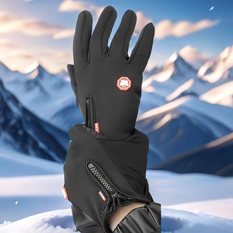 Touch Screen Gloves, 1 Pair Waterproof & Warm Full-finger Cold Weather Touch Screen Sensitive Gloves, Windproof & Warm Gloves for Outdoor Winter Activities