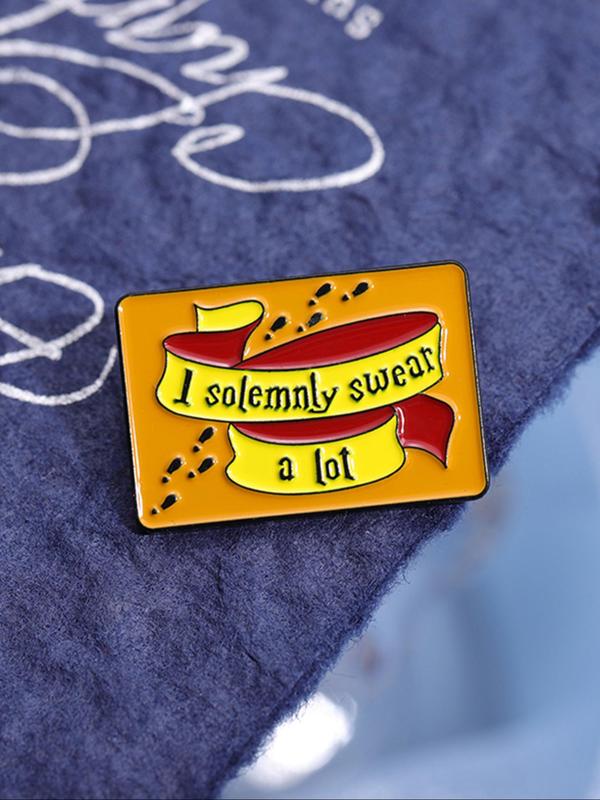 Unisex Cute Novelty Letters Design Brooch, Trendy Funny Clothes Brooch for Women & Men, Retro All-match Clothes Accessories As Gift