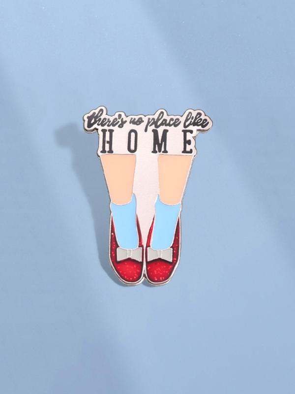 Glittering Red Shoes Enamel Pin, Cute Brooch for Women & Men, Fashion Accessories for Party, Daily Clothing Decor, Trendy All-match & Exquisite Brooch for Birthday Gift