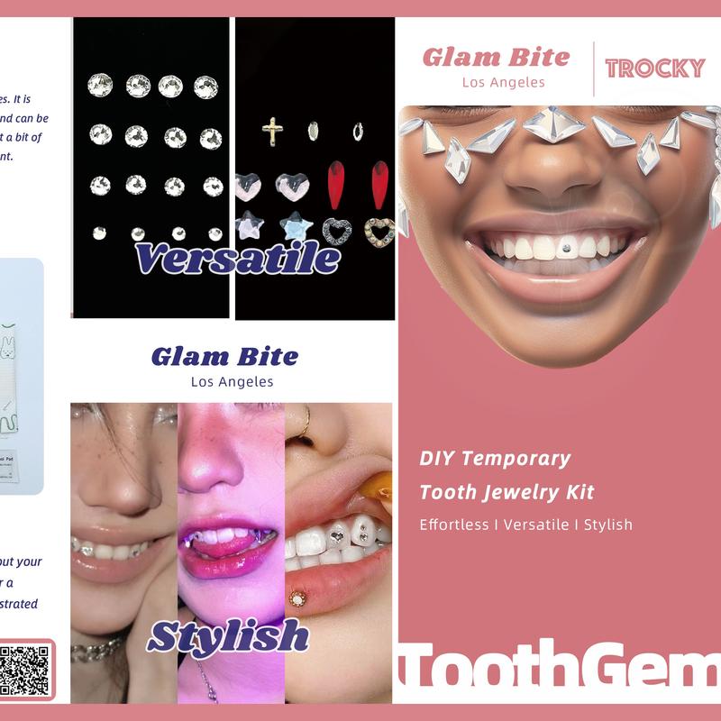 GlamBite Tooth Gem Kit - Premium Quality, Safe & Easy DIY Teeth Jewelry