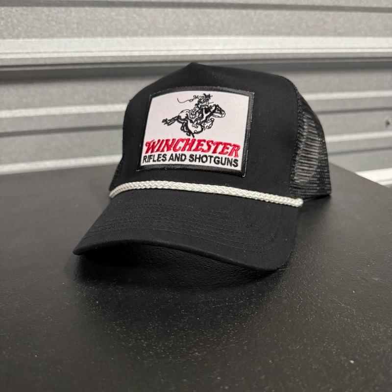 Winchester Black White Vintage Style Trucker