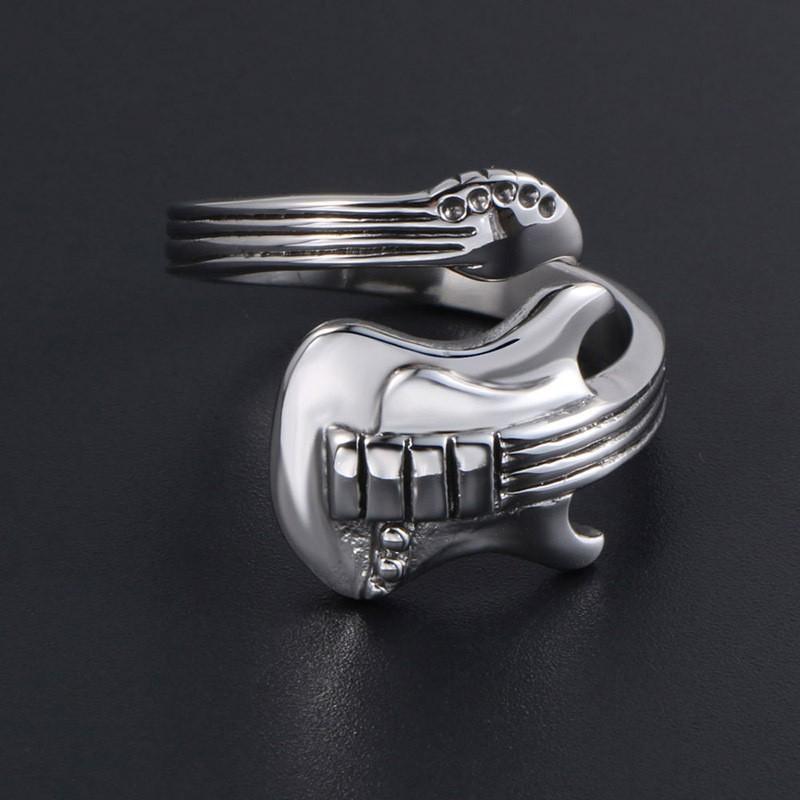 Ring electric guitar rock punk style niche design hip-hop adjustable index finger ring