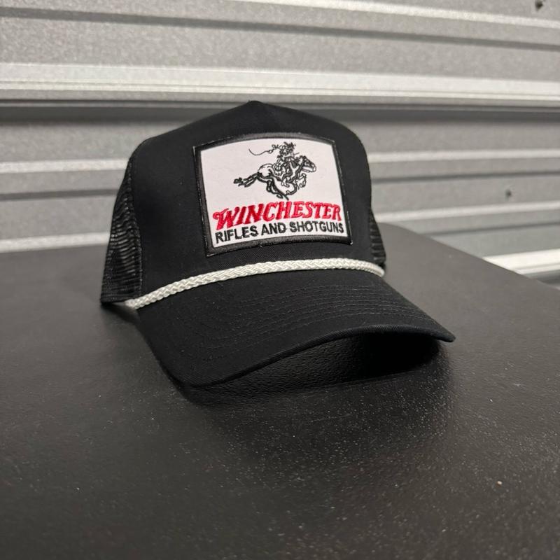 Winchester Black White Vintage Style Trucker