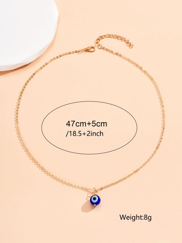 Devil Eye Design Pendant Necklace for Galentine's Party Style, Elegant Fashion Alloy Vintage Jewelry Accessories, Daily Holiday Party Gathering Gifts