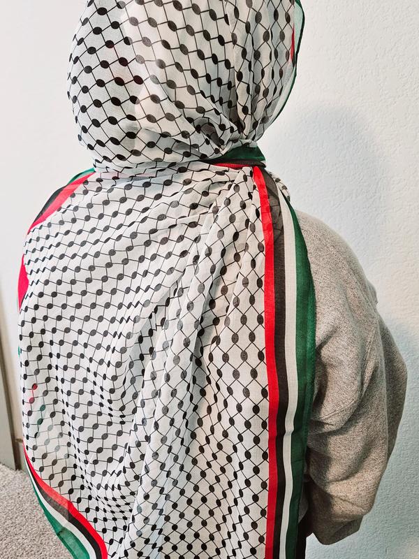 Keffiyeh Scarf - Lightweight - 65x28 Inches