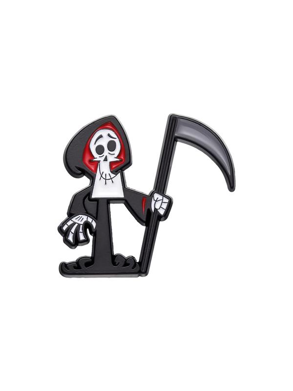 Punk Style Grim Reaper Design Brooch, Enamel Brooch Pin, Fashion Clothes Accessories for Men & Women