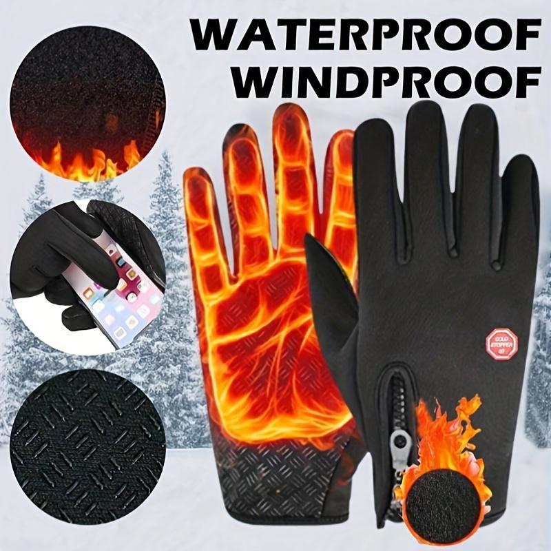 Touch Screen Gloves, 1 Pair Waterproof & Warm Full-finger Cold Weather Touch Screen Sensitive Gloves, Windproof & Warm Gloves for Outdoor Winter Activities