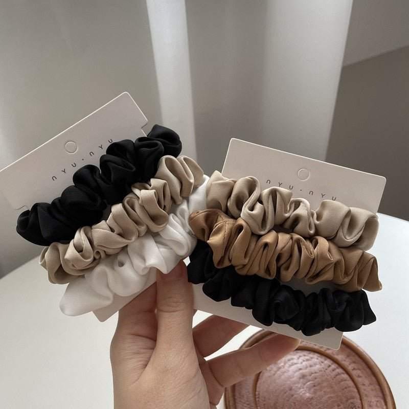 3 Pack Satin Silk Scrunchies