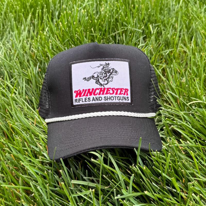 Winchester Black White Vintage Style Trucker