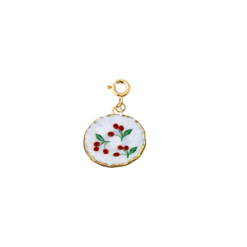 LOLO's Porcelain Cherry Plate Charm: Style That Lasts a Lifetime!