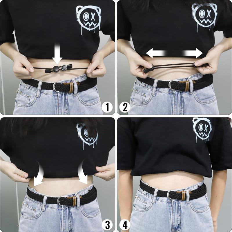 2 Count Crop Tuck Band,Croptuck Adjustable Band,Crop Band for Tucking Shirts,Shirt Stays Belt for Men Women