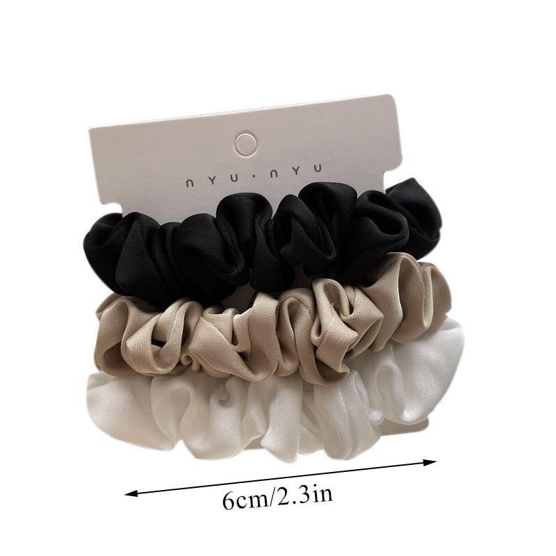 3 Pack Satin Silk Scrunchies