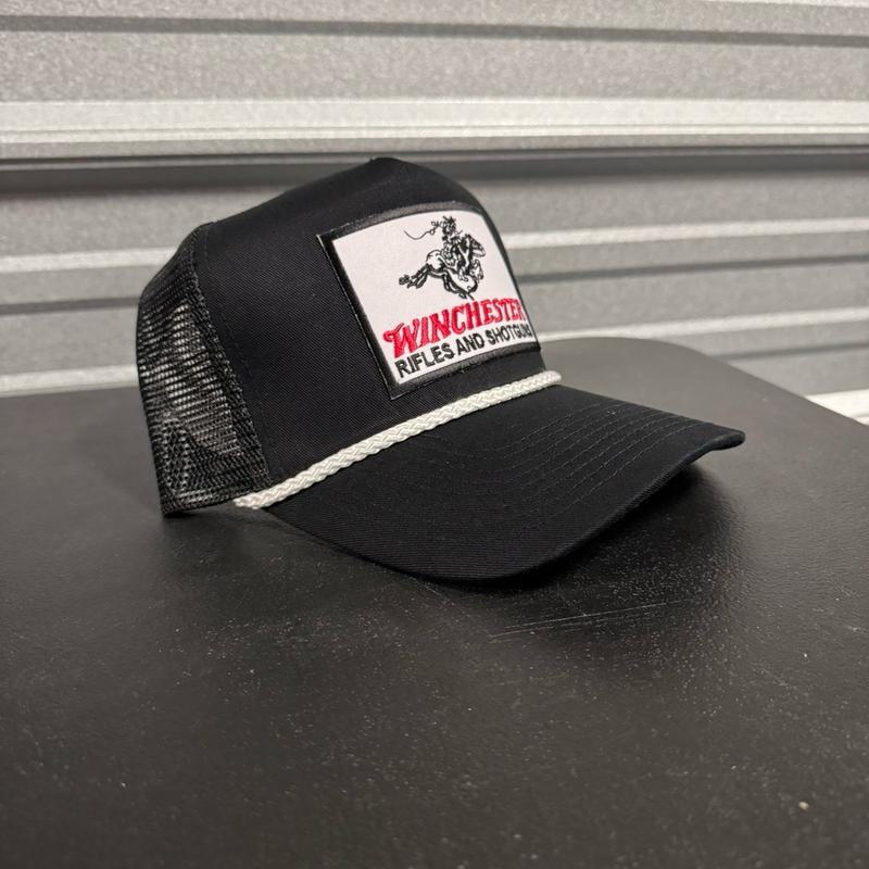 Winchester Black White Vintage Style Trucker