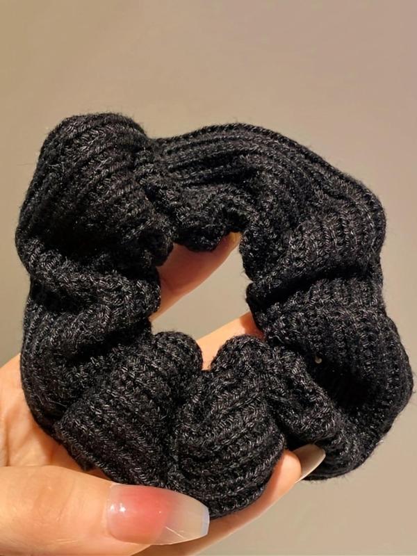 Solid Hair Tie, Fashion Plain Scrunchies, Casual Simple Women Hair Accessories