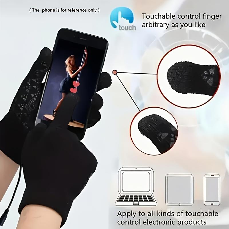 USB Rechargeable Heated Gloves For Men & Women Electrically Heated Riding Gloves With Touchscreen Compatibility