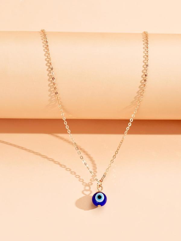 Devil Eye Design Pendant Necklace for Galentine's Party Style, Elegant Fashion Alloy Vintage Jewelry Accessories, Daily Holiday Party Gathering Gifts