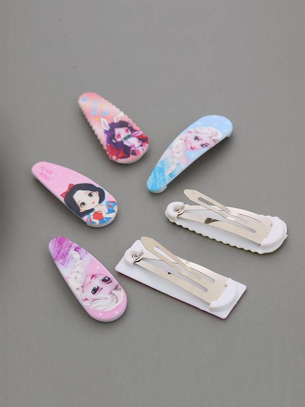 Cartoon Princess Pattern Hair Clips, Cute Mermaid & Princess Design Hair Accessories for Girls, Fashion Hair Accessories for Party, Daily Clothing Decor