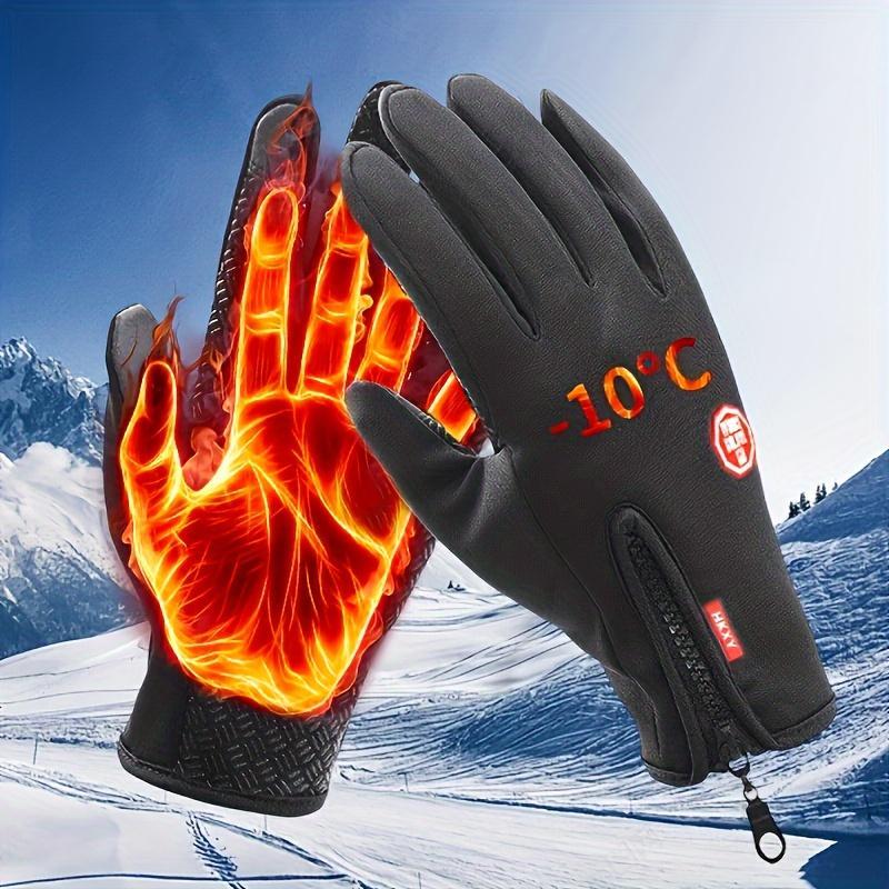 Touch Screen Gloves, 1 Pair Waterproof & Warm Full-finger Cold Weather Touch Screen Sensitive Gloves, Windproof & Warm Gloves for Outdoor Winter Activities