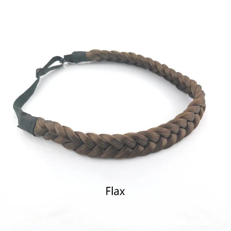 Adjustable Braided Headband, Natural Heat Resistant Fiber Headwear for Women, Hair Accessories, Fall Gifts