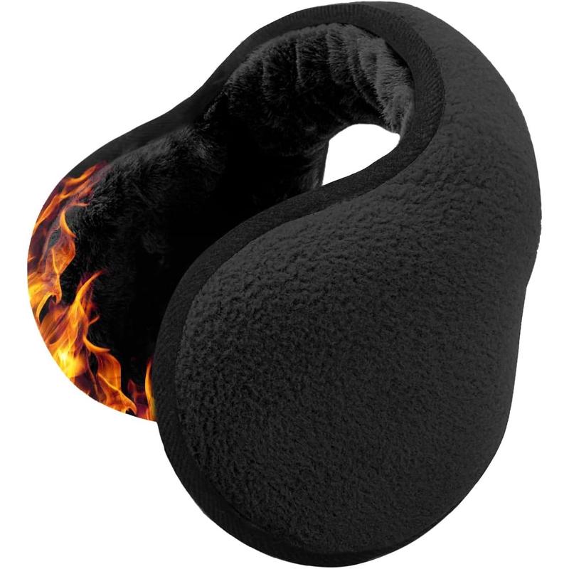 Winter Ear Muffs for Men Women Fleece Ear Warmers for Cold Weather Running-Behind the Head Earmuffs Adjustable