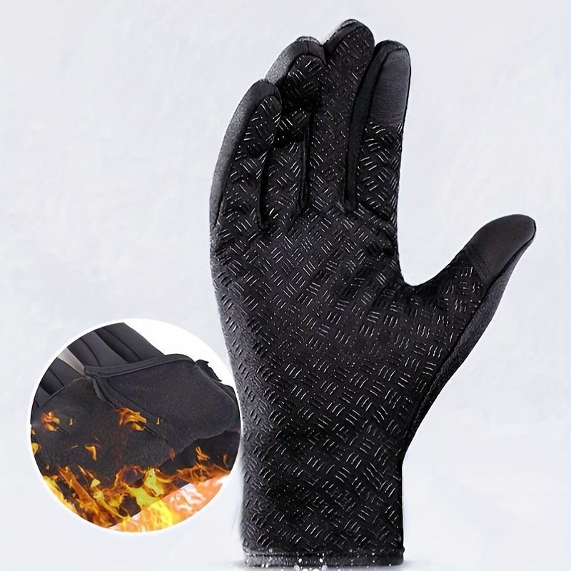 Touch Screen Gloves, 1 Pair Waterproof & Warm Full-finger Cold Weather Touch Screen Sensitive Gloves, Windproof & Warm Gloves for Outdoor Winter Activities