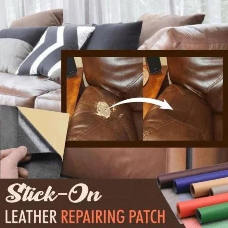 Waterproof Leather Repair Patch,  Self-Adhesive Leather Repair Patch Kit, Anti-UV for Car Furniture Sofa Boat Headliner Replacement Renovate