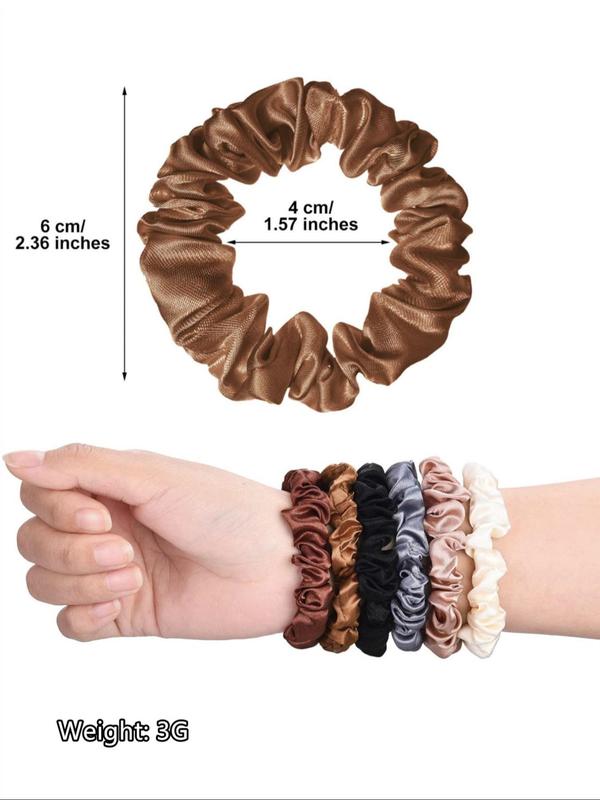 Women's Simple Style Plain Color Hair Scrunchie, 40pcs Casual Trendy Elastic Hair Scrunchie, Minimalist Headwear Suitable for Thick Hair