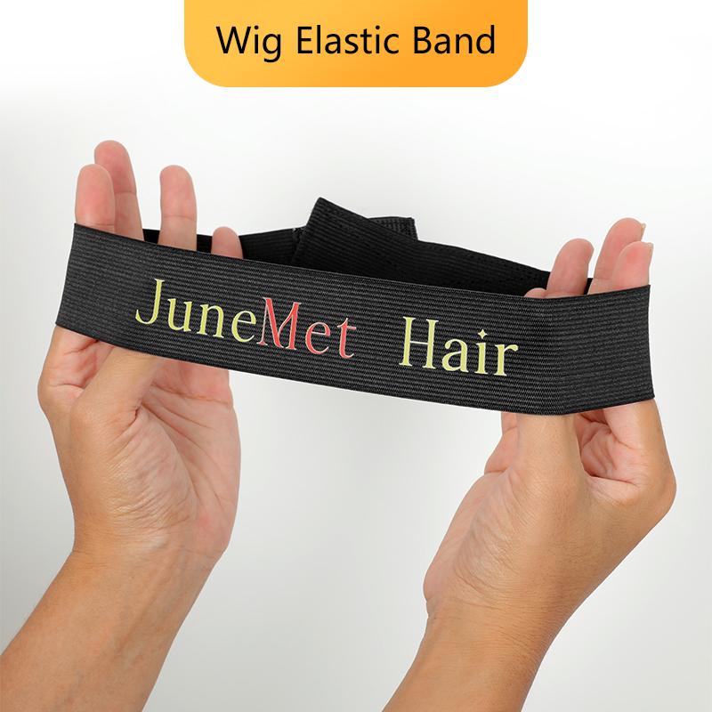 JunMet Hair Elastic Bandage For Wearing Lace Frontal Wig Black Headband