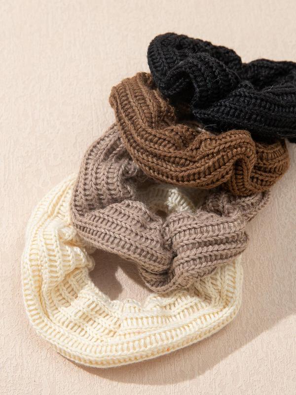 Solid Hair Tie, Fashion Plain Scrunchies, Casual Simple Women Hair Accessories