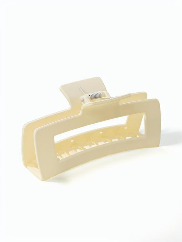 5.3 Inch Solid Color Hair Claw Clip, Square Shaped Hollow out Design Super Large Size Easy Grip Back Claw, Casual Versatile Hair Accessories for Women