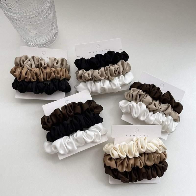 3 Pack Satin Silk Scrunchies