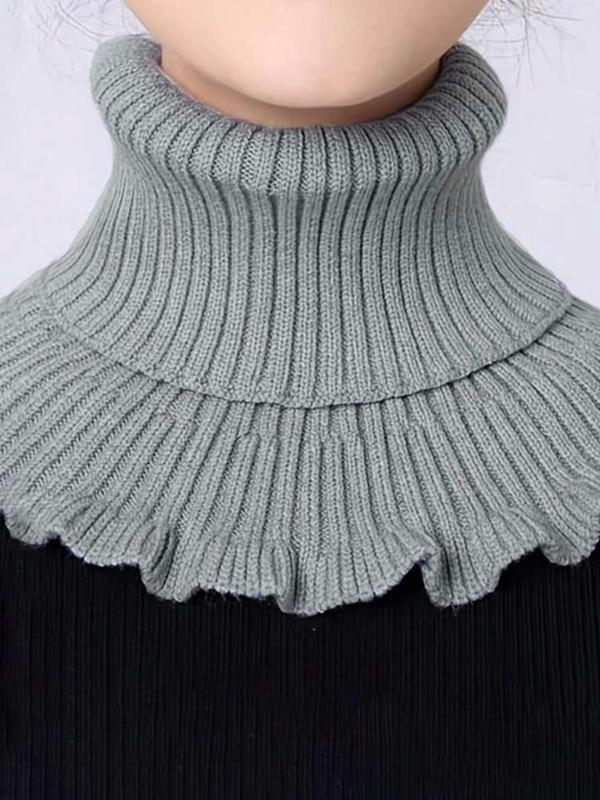 Women's Solid Color Turtle Neck Scarf, 2024 New Style Casual Fashion Warm High Neck Scarf for Fall & Winter, Women's  Windproof Scarf for Daily Wear Dainty Gift for Your Love